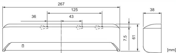 OPTEX OAPresence TN - Dimensions extérieures et noms des pièces - 1