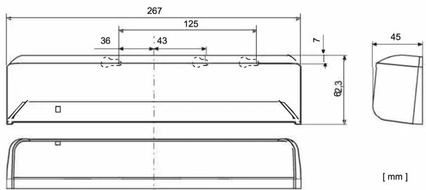 OPTEX OAAxis II - Dimensions externes et nom des PIECES - 1