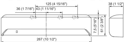OPTEX OAMDual II - Dimensions hors-tout et nom des pièces - 1