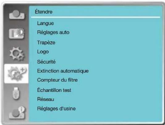 INFOCUS LightPro IN1034 - Utilisation du menu - 1