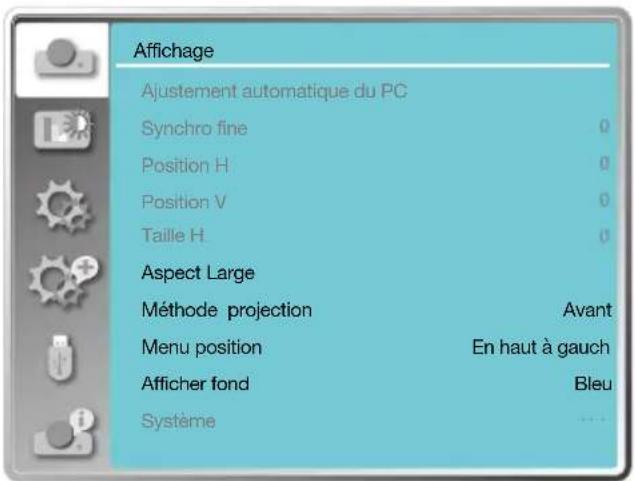INFOCUS LightPro IN1026 - Menu à l'écran - 1