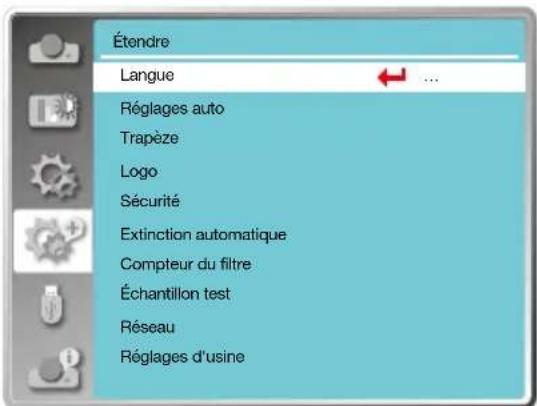 INFOCUS LightPro IN1039 - Menu des étendre - 2