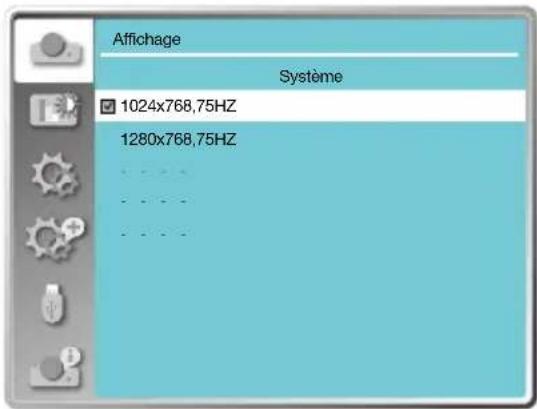 INFOCUS LightPro IN1039 - Menu du système du PC - 1