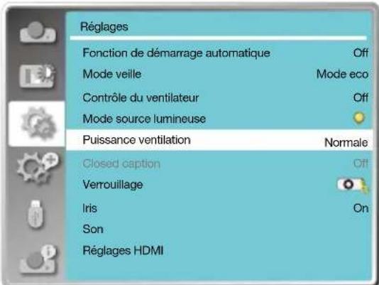 INFOCUS LightPro IN1049 - Puissance ventilation - 1