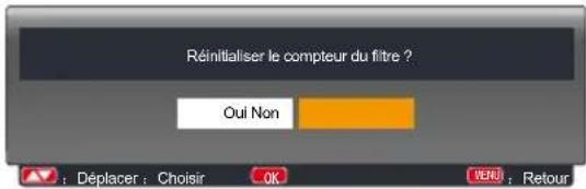 INFOCUS LightPro IN1049 - Menu du compteur du filtre - 2