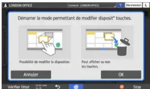 RICOH IM 8000 - Basculement pour modifier le mode de disposition des touches - 1