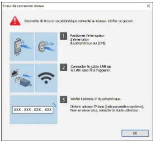 RICOH IM 8000 - Si l'appareil est introuvable - 1