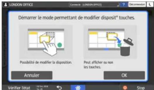 RICOH IM 8000 - Basculement pour modifier le mode de disposition des touches - 1