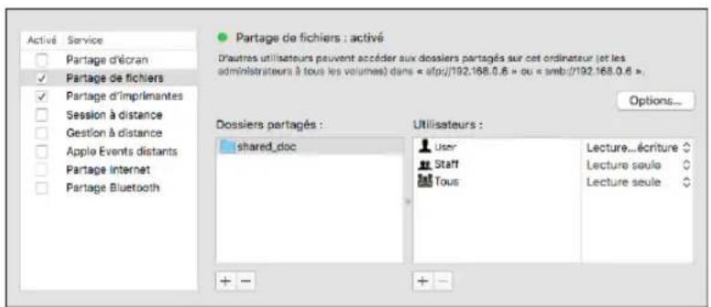 RICOH IM 8000 - Création d'un dossier partagé (macOS) - 1