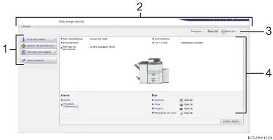 RICOH IM 8000 - Écran Web Image Monitor - 1