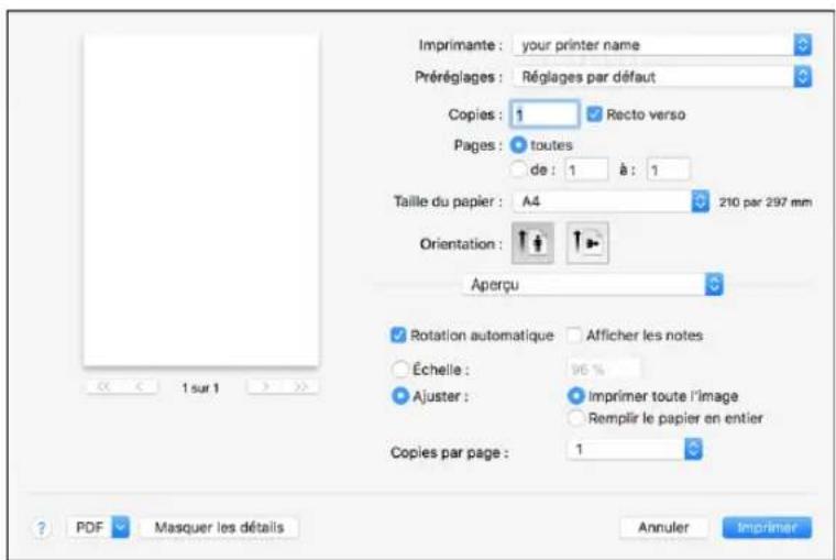 RICOH IM 8000 - Définisse le format papier, l'orientation et les autres paramètres. - 1