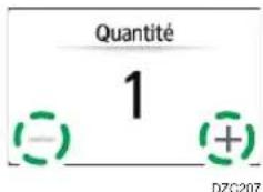 RICOH IM 8000 - Appuyez sur [ ]† ou [ ]‡ dans [Quantité] pour spécifique le nombre de copies. - 1