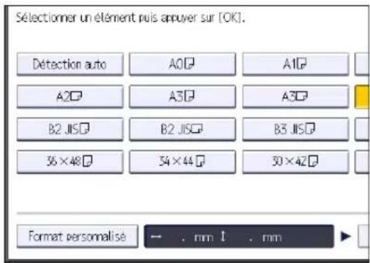 RICOH IM CW2200 - Définition des formats standards à l'aide du panneau de commande - 1