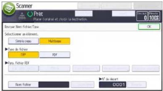 RICOH IM CW2200 - Sélectionnez un type de fichier. - 1