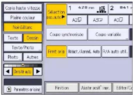 RICOH IM CW2200 - Lors de l'utilisation de l'application Copieur (Classique) - 1
