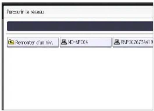 RICOH IM CW2200 - Localisation du dossier SMB à l'aide de la fonction Parcourir le réseau - 1