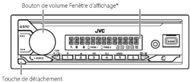 JVC KDX182DB - Façade - 1
