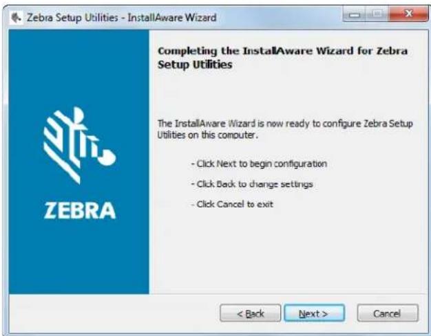 ZEBRA ZT610 - Cliquez sur next (suivant). - 4