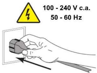 100 - 240 V c.a. 50 - 60 Hz