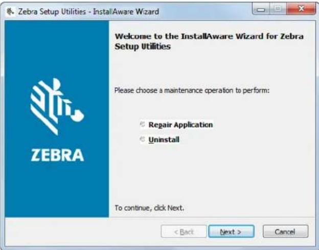 ZEBRA ZT610 - Exécutez le programme d'installation de zebra setup utilities - 2