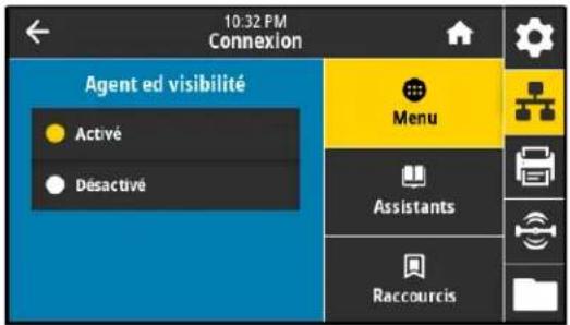 ZEBRA ZE511 - Connexion > réseaux > agent de visibilité - 1