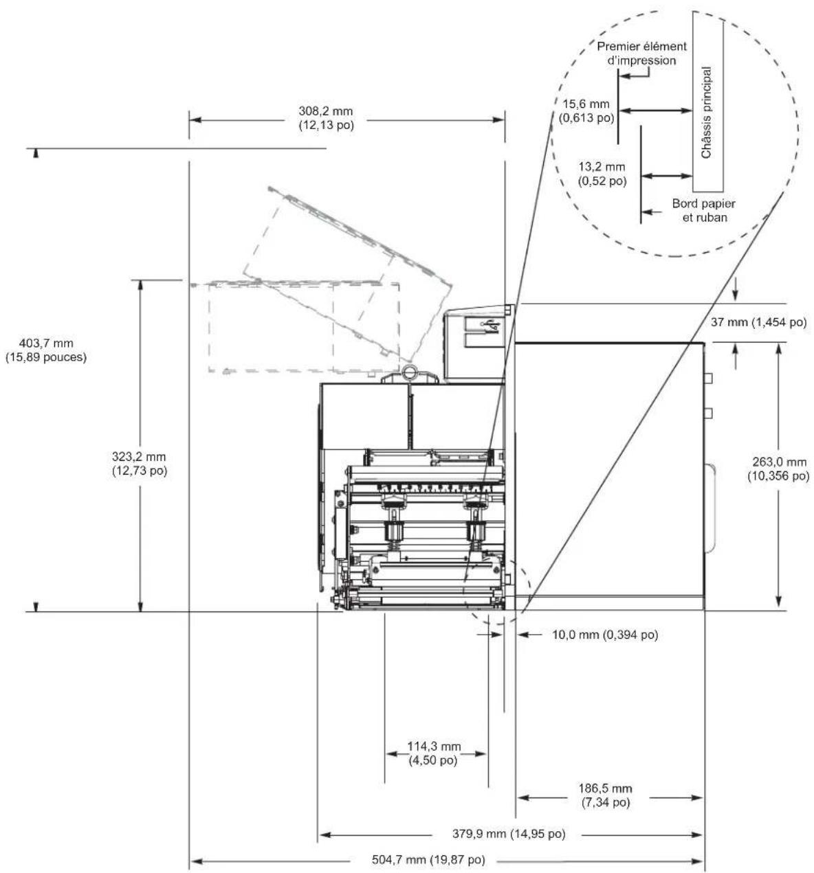 ZEBRA ZE511 - Vue latérale - moteur d'impression ZE511 - 1