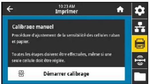 ZEBRA ZE511 - Imprimer > cellules > calibrage manuel - 1