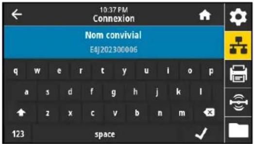 ZEBRA ZE511 - Connexion > bluetooth > nom convivial - 1
