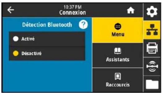 ZEBRA ZE511 - Connexion > bluetooth > détection bluetooth - 1
