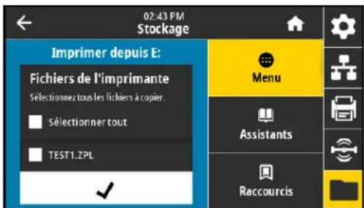 ZEBRA ZE511 - Stockage > imprimer depuis e : - 1