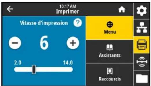ZEBRA ZE511 - Imprimer > qualité d'impression > vitesse d'impression - 1
