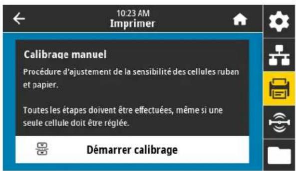 ZEBRA ZE511 - Calibrage des cellules ruban et papier - 3