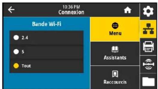 ZEBRA ZE511 - Connexion > wifi > bande wifi - 1