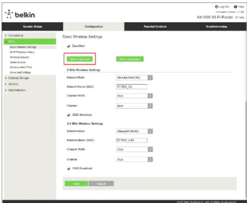BELKIN RT1800 - Vill du lagga till routern i ditt befintliga mesh Wi-Fi? - 1