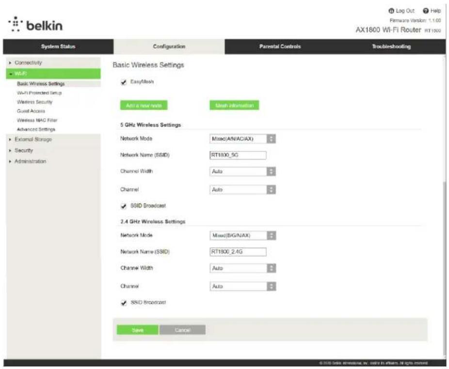BELKIN RT1800 - Grundlegende Router-Einstellungen - 1