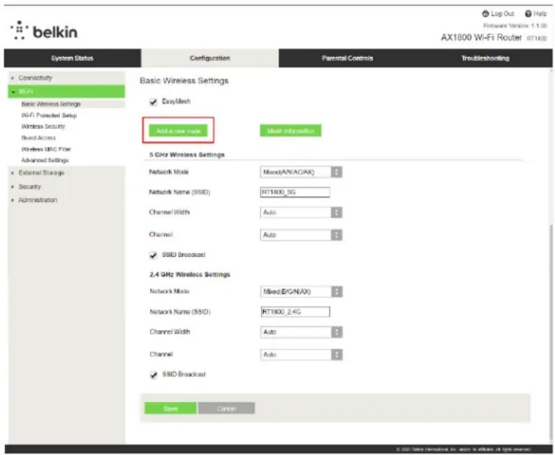 BELKIN RT1800 - Installation af routeren - 1