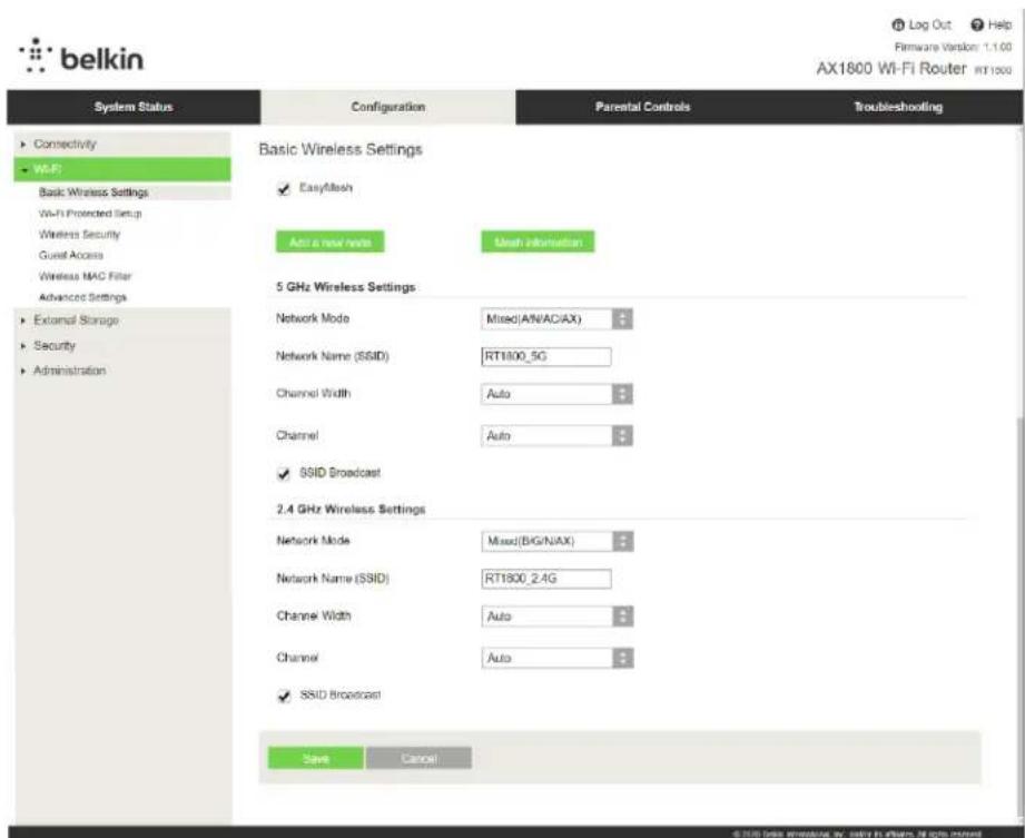 BELKIN RT1800 - Maršrutētāja pamata iestatijumi - 1