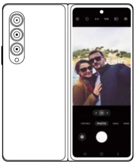 SAMSUNG Galaxy Z Fold 4 - Prendre un égoportrait avec l'objectif arrière - 1
