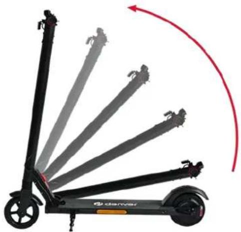 DENVER SEL65115 - Déplier/plier le scooter électrique - 1