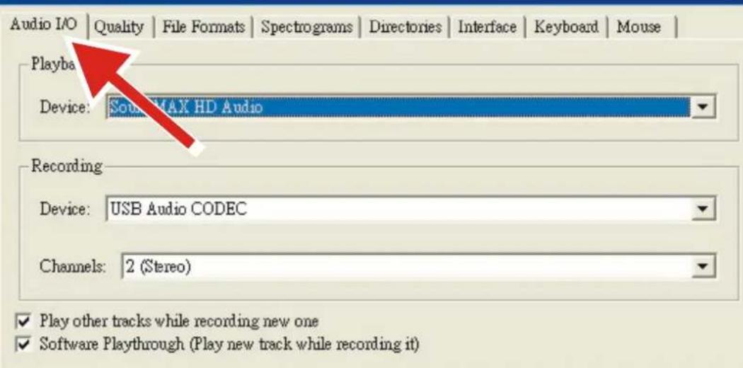 LENCO L3818 - Audacity Preferences - 1