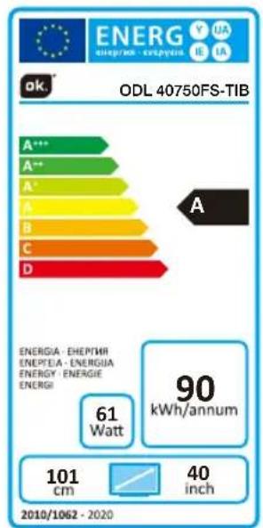 OK ODL 40750FSTIB - Specifications - 1