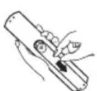 OK ODL 40750FSTIB - Távirányító telepeinek behelysezése - 1