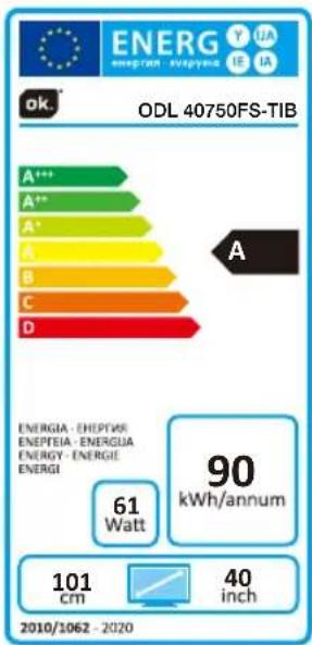 OK ODL 40750FSTIB - Caractéristiques techniques - 1