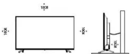 OK ODL 40750FSTIB - Positioning the TV - 1
