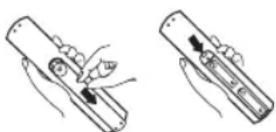 OK ODL 50850USTIB - Távirányító telepeinek behelyezése - 1