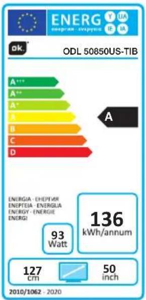 OK ODL 50850USTIB - Specifications - 1