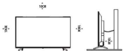 OK ODL 40750FSTB - Positioning the TV - 1