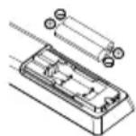 OK ODL 65850UCTIB - Einsetzen der Batterien in die Fernbedienung - 2