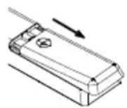 OK ODL 65850UCTIB - Installing Batteries in the Remote Control - 1