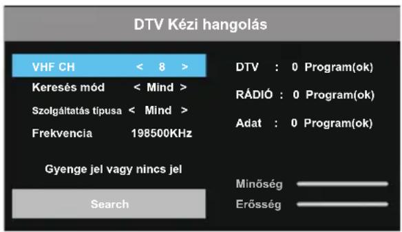 OK ODL 65850UCTIB - DTV Manual Tuning (DTV Kézi hangolás): A digitális csatornák kezi tárolása. - 1